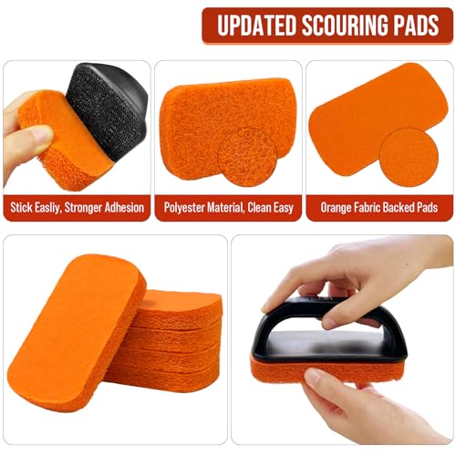 Griddle Cleaning Kit for Blackstone, Non-Scratch Scouring Pads for Kitchen - size: 6pcs