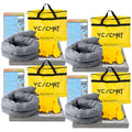 Universal Spill Kit for Chemical, Water & Garage Oil Cleanup 4 Pack - size: 4 Pack