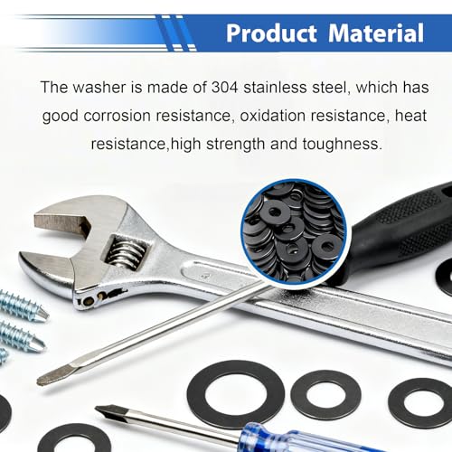 400PCS 1/8 Inch Black Pop Rivet washers for Pop Rivets Diameter 1/8" 304 Stainless Steel pop Rivet Washer Aluminum pop Rivet washers Blind Rivet Washer - color: Black, size: 1/8"
