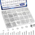 1020Pcs M1 M1.2 M1.4 M1.6 M2 M2.5 Metric Micro Screws Nuts Assortment, Hex Nuts, Small Machine Screws, for Arduino, RC Models, Electronics and DIY Flat Countersunk Head - size: 1020pcs