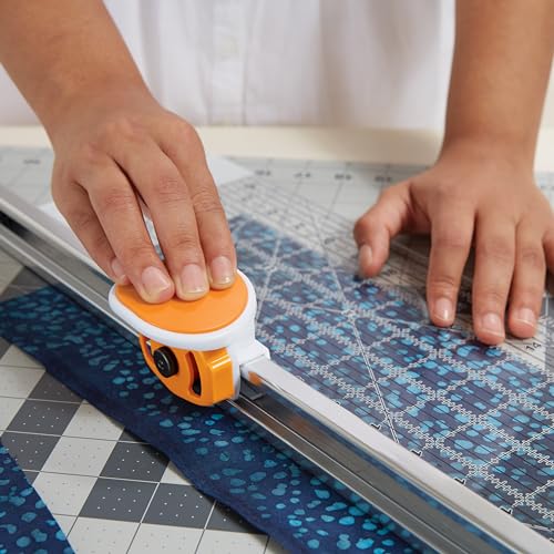 Fiskars 6" x 24" 2-in-1 Rotary Cutter for Fabric & Sewing Ruler - size: 24" x 6"