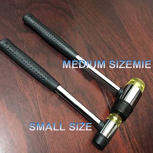Small Rubber Mallet Hammer, Double-Faced Rubber Hammer for Jewelers Kid or women Usage or Light Tapping Work Non-Slip - size: Small Without Replacement Tip