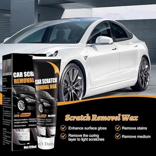 Upgraded Car Scratch Remover Polishing Wax,Cars Scratch Repair Paste with Wipe and Sponge,Car Paint Scratchs Repair Kit for Deep Scratches,Scratch Remover for Vehicles,Car Paint Polishing&Restore - color: 002