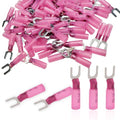 Red 22-16 Gauge Heat Shrink Fork Connectors 100pcs - size: Red AWG22-16