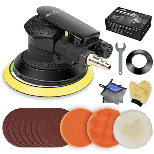 Autolock 5 Inches Air Random Orbital Sander, Pneumatic Palm Sander 1pcs - size: 5 Inch