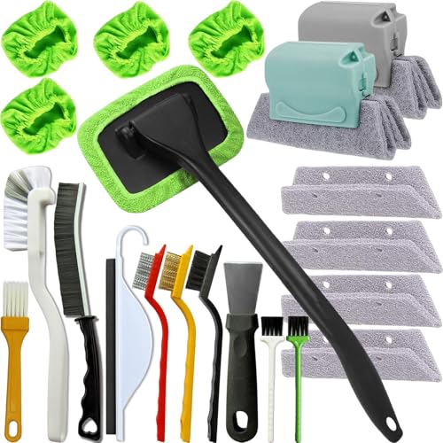 21Pcs Window Gap Crevice Cleaning Tools, Small Cleaning Brush