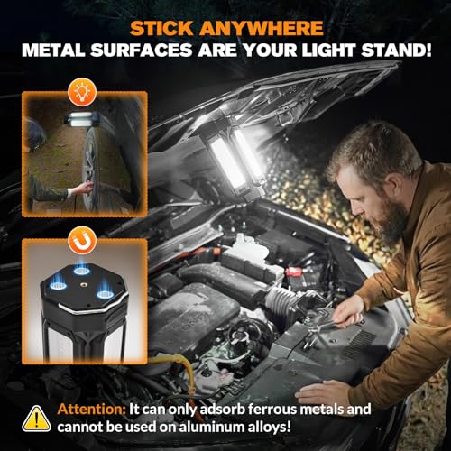 SakerNeo Rechargeable Camping Light with Stand 20000mAh,Work Light - style: BLACK