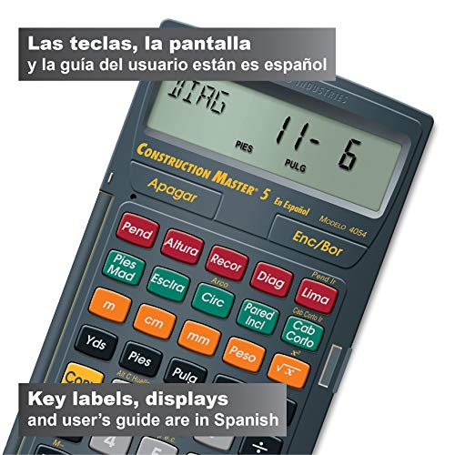 Calculated Industries 4054 Construction Master 5 Calculator - style: CM5 en Espanol