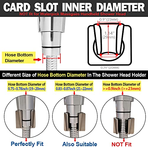 Shower Head Holder Handheld Shower Wand Bracket Adhesive Shower Wall Mount Holder Brass Shower Spray Holder Brushed Nickel, Drill Free Glue Installation - color: Brushed