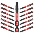 Geinxurn 15 Pieces T15 Impact Tough Magnetic Screwdriver Bit Set, 2 In. #15 Torx Head Power Bit Set, S2 Alloy Steel T15 Star Bit Set - size: 2"-15PCS, style: T15