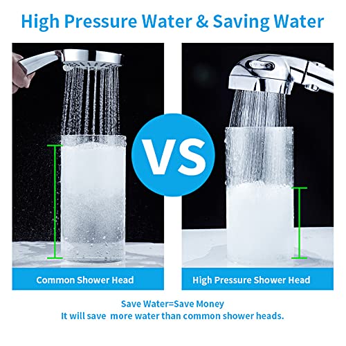 KAIYING RV & Camper High Pressure Handheld Shower Head with Pause Button - color: Chrome
