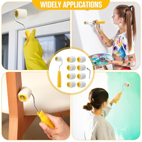 Honeydak 8 Pack Mini Paint Roller with Replacement Heads, 1.2 Inch - size: 1.2 Inch