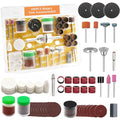 105PCS Rotary Tool Accessory Kit with Sanding Drum, 1/8-inch Shank Universal Fit for Most Rotary Tools, for Sanding, Polishing, Cutting, Grinding, Cleaning, Engraving, Drilling - color: 105pcs-14 Styles