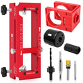 Door Hinge Jig, Door Hinge Template Kit for Router, with Door Lock Kit - style: With Plastic Door Lock Kit