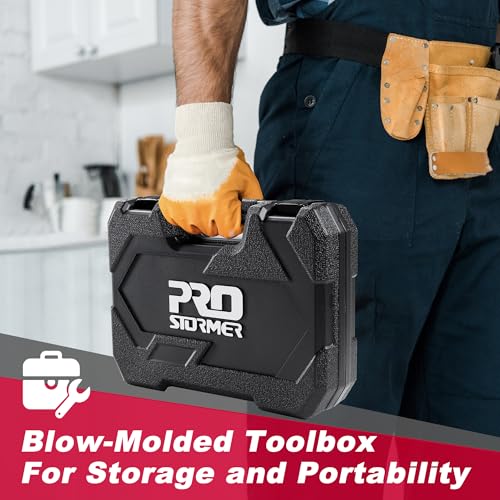 Prostormer 93-Piece Small Tool Kit for Home and Dorm, Red - color: Red