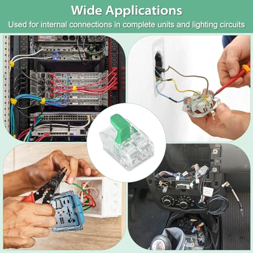 30PCS Lever Wire Connectors 2 Port Electrical Connectors Lever Nuts - size: 2 Ports