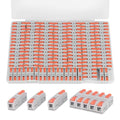 120PCS AVARBUVO Lever Wire Connectors, Mini Quick Connector Push-in, 1 in 1 Out Electrical Wire Inline Terminal for Splicing 24-12 AWG - size: 120PCS