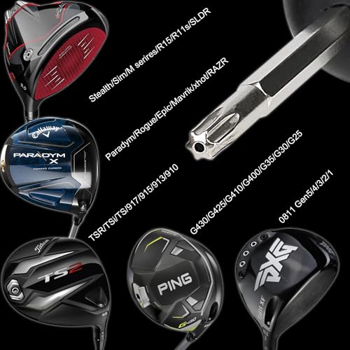 SummerHouse 40lbf Torque Golf Wrench for Driver Clubs and Fairway Hybrids Adapter Sleeve and Head Weight Adjustment - color: T25
