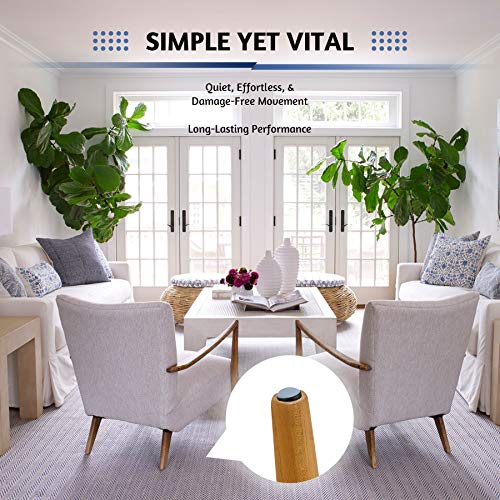 CO-Z 40 Pack Nail on Furniture Sliders, 0.75? Chair Glides, Chair Leg Floor Protectors for Hardwood Floor, Furniture Pads for Dining Chair Cabinet Table Legs, Moving Pads for Wooden Furniture