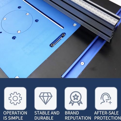 75 Table Saw Fence for Woodworking Accessories, T-Track Miter Saw Fence with Laser Measure - Fits Portable Table Saws, Band Saws and Cabinet Saws (Fence Only) - color: Black