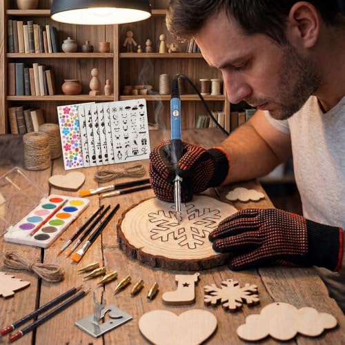 ACRSIKR Gifts for Adults, Wood Burning Kit Craft Gifts Ideas for Adults - color: Brown