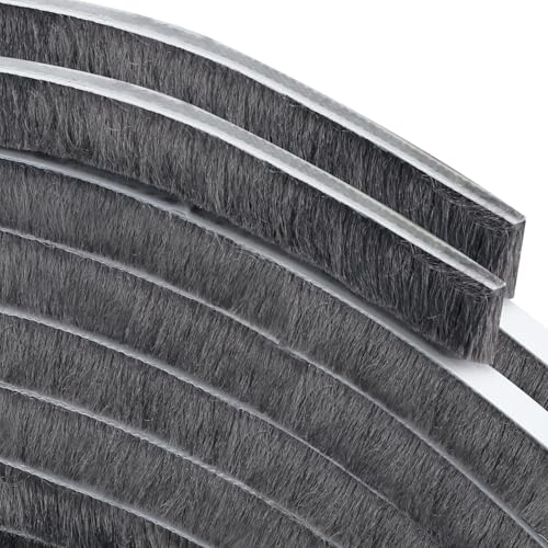 Brush Weather Stripping Door Window Seal,0.6" x0.4inx32.8FT - color: Gray, size: 0.6"x0.4inx32.8FT