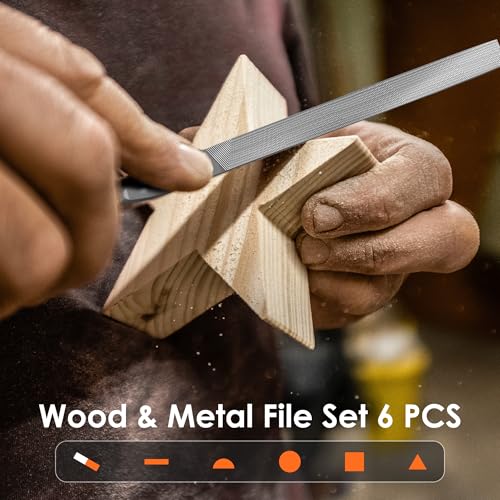 Small File Set, 13 Pcs Needle Diamond File | 6 Pcs Jewlers Files & 6 Pcs Steel Files with Steel Brush and Carry Case, For Precision Metal Work, Woodworking - color: Black-13pcs