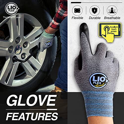 Touch Screen Gloves - 3 Pairs, Grey, XL - color: Grey, size: X-Large (Pack of 3)