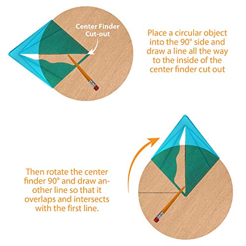 Center Finder Woodworking Centering Tool for 18" Round 18" 1/2" - style: 18" Center Finder