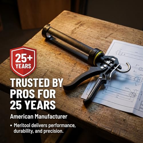 Heavy Duty Caulking Gun | 12:1 Manual Caulk Gun | 10oz Cartridges 300ml | No Drip Professional Calking for Painters, DIYers, Automotive, Contractors - size: 10oz / 300ml, style: 12:1 Manual Gun