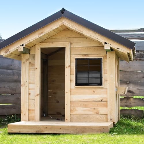 NeatiEase 2 Pack Shed Windows with Black Frame, 24 x 36 Flush Mount Small Window with Tempered Glass and Fiberglass Screen for Shed, Chicken Coop, Playhouse, Household, Garage - color: Black, size: 24"x36"