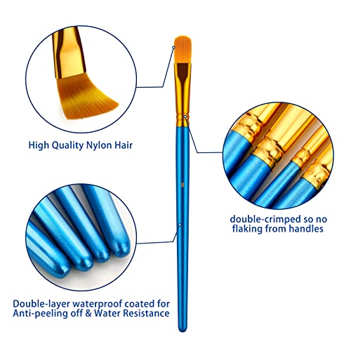 Artstorys Paint Brushes Set, 20 Pcs Acrylic Oil Watercolor Painting Brushes - color: Black,blue