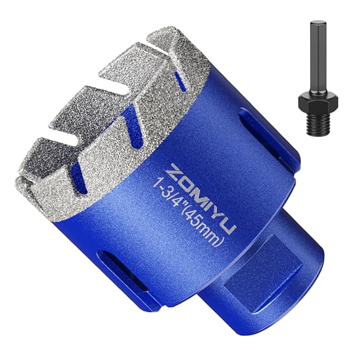 1-3/4" Diamond Hole Saw, Wet/Dry Diamond Core Bit for Tile Granite - size: 1-3/4"(45mm)