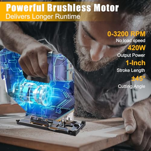Cordless Jig Saw Compatible with Dewalt 20V Max Battery