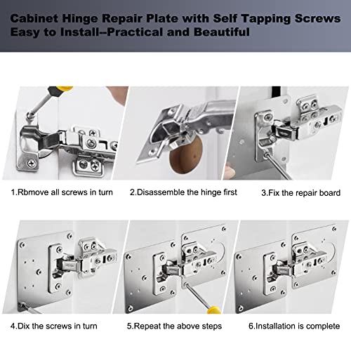 Cabinet Hinge Repair Plate Hinges Repair Fixing Plates Cabinet Repair Board - size: Large & Small