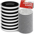 Furniture Sliders for Hardwood Floors - Multi-Surface Moving Sliders - size: 4.3in Round 8+16Pack