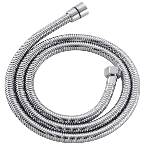 Angle Simple Flexible Handheld Shower Head Hose 59 Inches, 1/2" IPS, Chrome - color: Chrome, size: 59 Inch