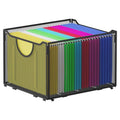 EasyPAG Hanging File Folders Organizer, Black Mesh Filing Crate, Stackable File Folder Storage Box, Desktop Document Holder for Letter Size Papers