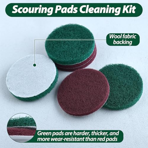 4 Inch Drill Powered Brush Tile Scrubber Scouring Pad Cleaning Kit