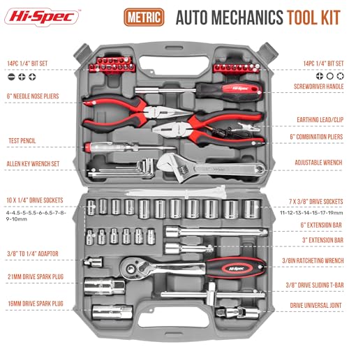 Hi-Spec Metric Auto Mechanic Tool Set Motorcycle & Car Tool Kit Trucks - size: METRIC 67 PCS