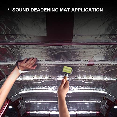 LUMITECO Bearings Equipped Automotive Car Audio Sound Deadening Application Wheel Roller, Heat Abatement Mat Wallpaper Application PU Smoothing Tool Seam Roller - size: Basic Version