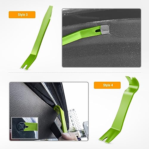 GOOACC 5PCS Auto Trim Removal Tool Kit No-Scratch - color: Green, size: 5Pcs
