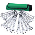 SK Combination Wrench Set, SAE & Metric, 16-Piece, Premium CR-V Steel