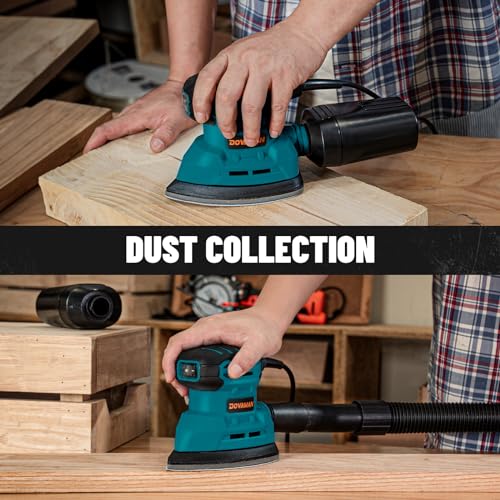 DOVAMAN 130W Detail Sander, 12000RPM Palm Sander Tool - color: A-blue