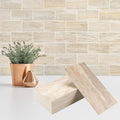 StyloVue 100 Pieces Peel and Stick Backsplash for Kitchen, 3" x 6" PVC Subway Tile Upgraded Grayish Beige with Gray Grout Backsplash Stick on Tile Elevate Kitchen, Bathroom, Fireplace,RV - color: Grayish Beige