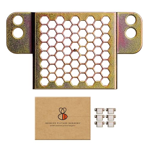 Beehive Picture Hangers | 26 Pcs Picture Hanging Hardware Kit | Fully Adjustable | for Wood Frames and Canvases on Drywall | 20 lb Capacity | Hangs 3 Frames - size: 6 Pack (Original), style: For hanging wood frames, canvases and artwork in homes, offices,