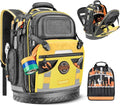 Tool Backpack Bag, Electrician Tool Bag 78-Pockets & Loops Tools Bag HVAC Tool Bags for Men, Heavy Duty Storage Construction tools Backpack (style1-Yellow)-0721 - color: Yellow