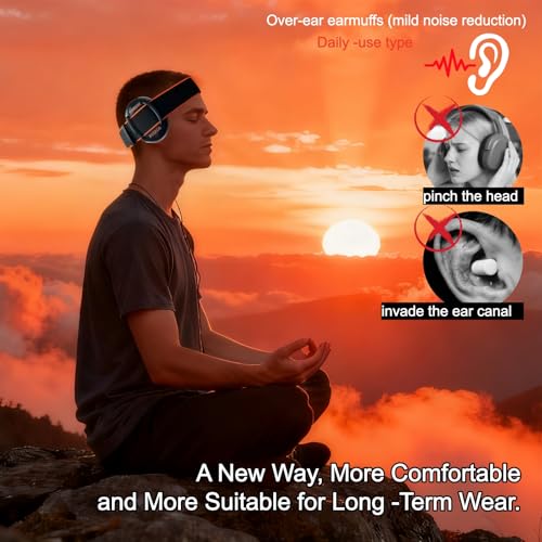 Comfort Over-Ear Sleep Ear Muffs - Passive Noise Reduction, Non-Clamping, Adjustable for Bedtime & Midday Naps - color: A03