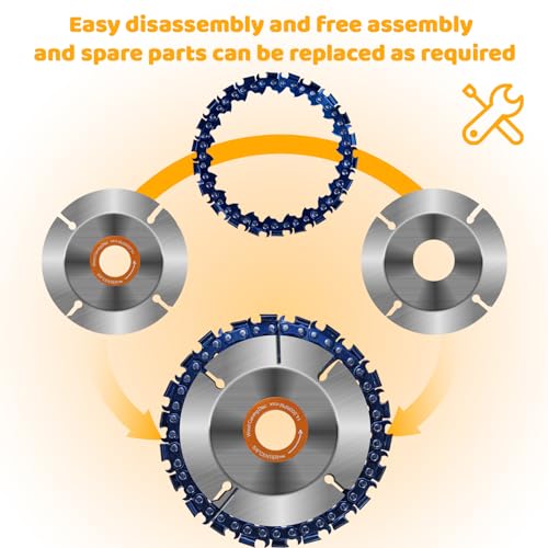 13PCS Wood Carving Disc Set for 4" or 4 1/2" Angle Grinder, Stump Tool Grinder Disc Wheel Attachments for Woodworking, Stump Grinding Tools for Wood Cutting Shaping Carving Sanding and Polishing