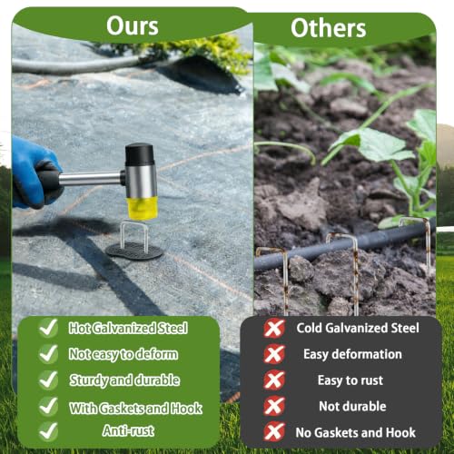 100Pcs Landscape Fabric Stakes 6 Inch Garden Staples